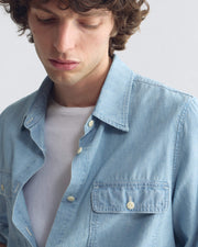 CALLUM CHAMBRAY SHIRT IN CHAMBRAY