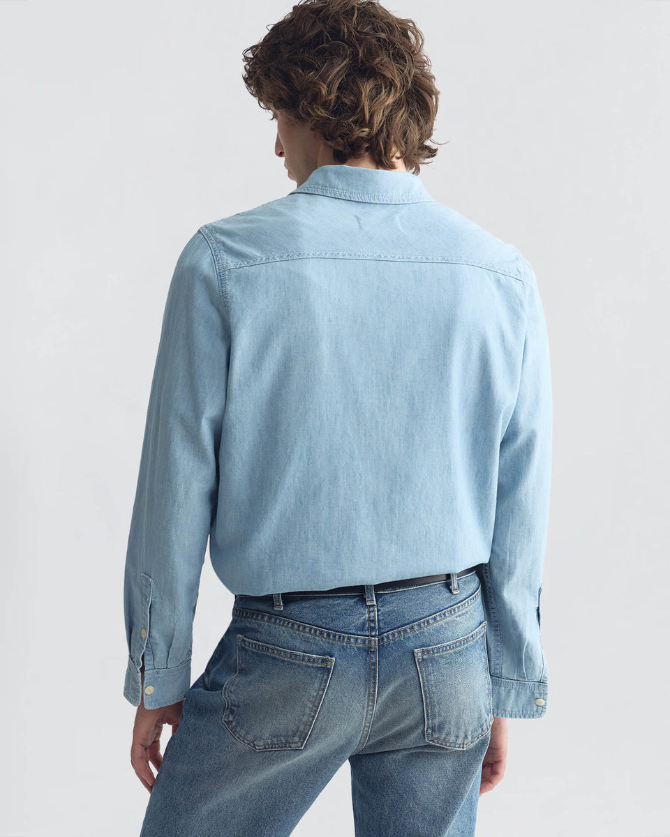 CALLUM CHAMBRAY SHIRT IN CHAMBRAY