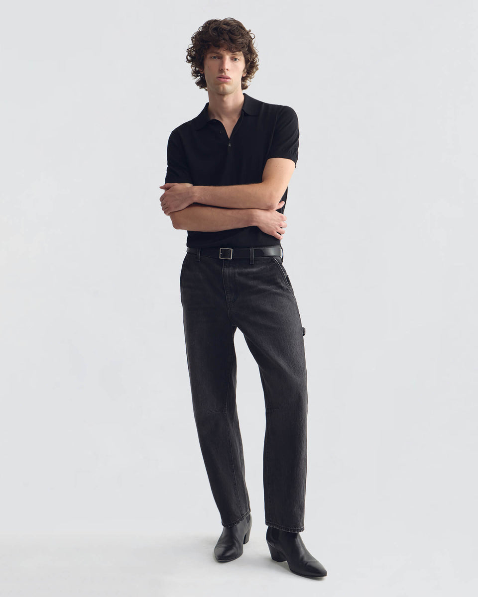 DONATO SWEATER POLO IN BLACK