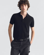 DONATO SWEATER POLO IN BLACK