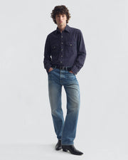 TRAVIS CORDUROY SHIRT IN DUSK NAVY