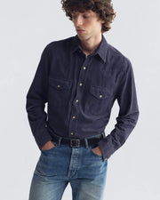 TRAVIS CORDUROY SHIRT IN DUSK NAVY