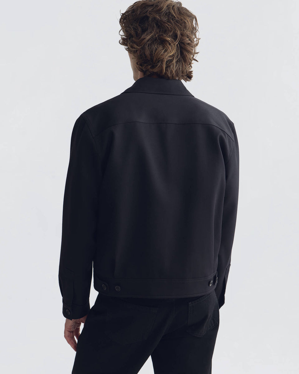 FITZROY WOOL JACKET IN BLACK