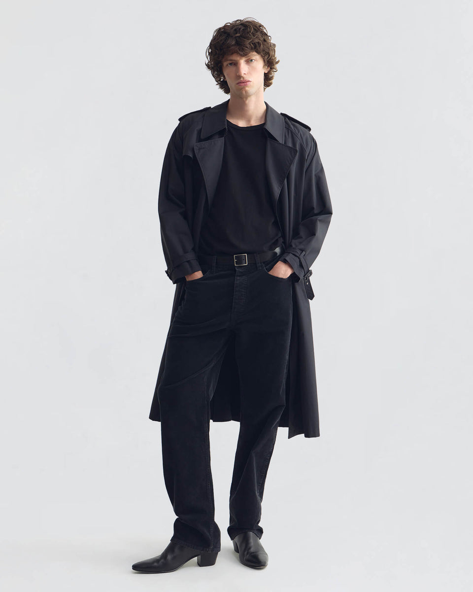 BILLIE CORDUROY PANT IN DARK CHARCOAL