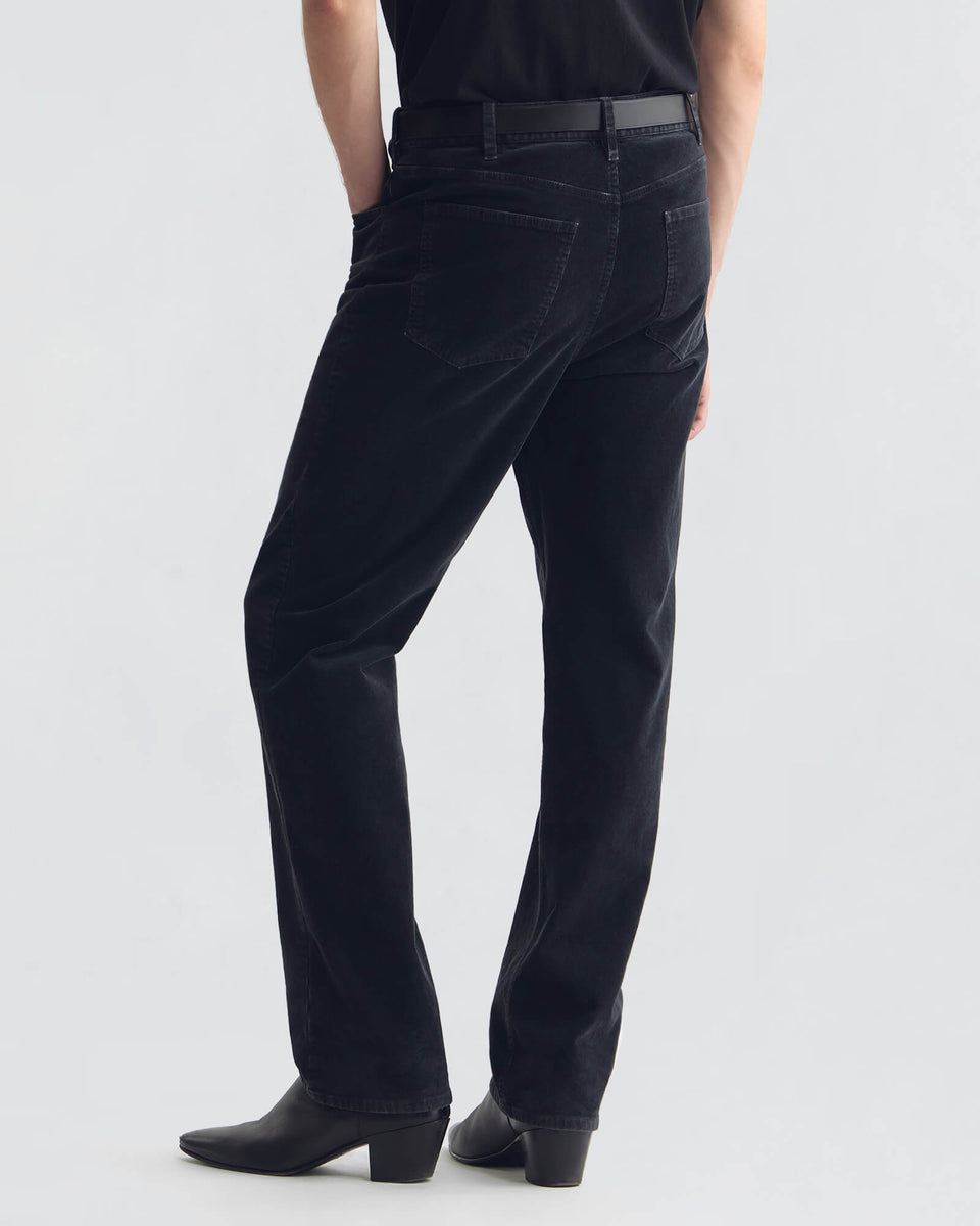 BILLIE CORDUROY PANT IN DARK CHARCOAL