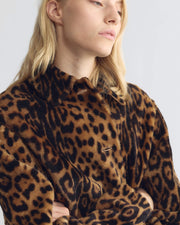DAVELLE SHEARLING COAT IN LEOPARD PRINT