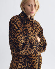 DAVELLE SHEARLING COAT IN LEOPARD PRINT