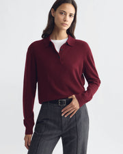 JOVAN SWEATER POLO IN BURGUNDY