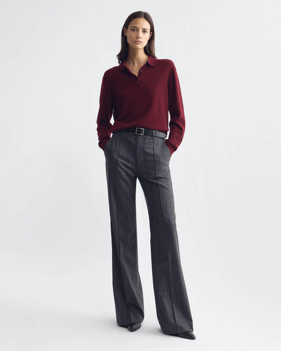 JOVAN SWEATER POLO IN BURGUNDY