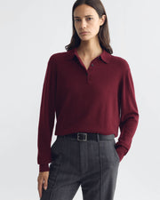 JOVAN SWEATER POLO IN BURGUNDY