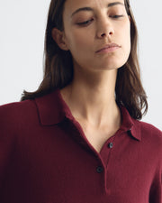 JOVAN SWEATER POLO IN BURGUNDY