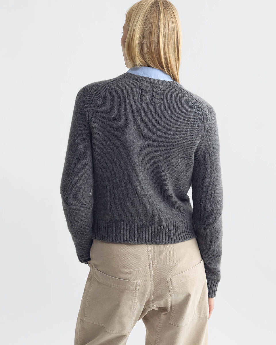 LAUREL SWEATER IN DARK CHARCOAL MELANGE