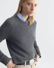 LAUREL SWEATER IN DARK CHARCOAL MELANGE