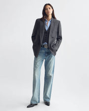 LESTON BLAZER IN GREY/BLUE CHECK