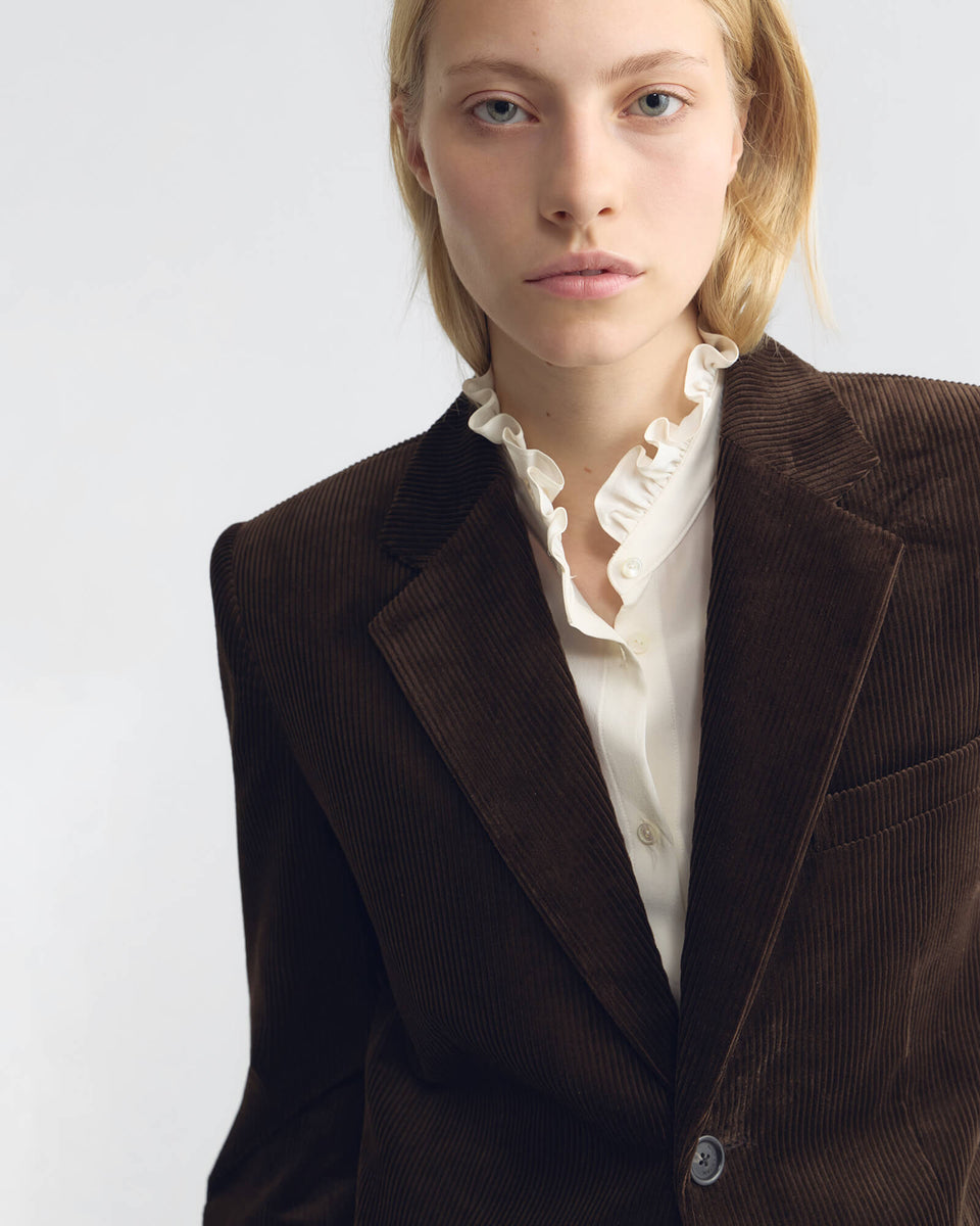 ROMAIN BOYFRIEND JACKET IN ESPRESSO