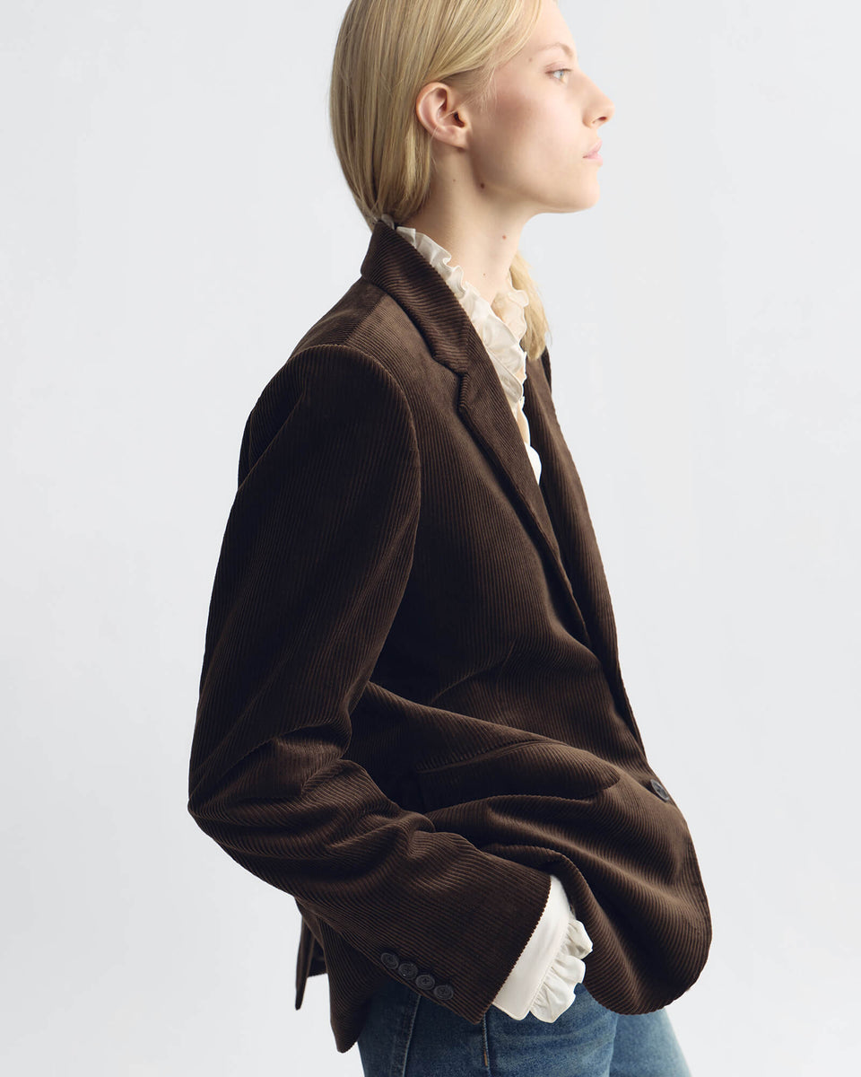 ROMAIN BOYFRIEND JACKET IN ESPRESSO