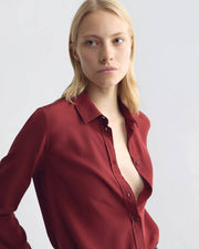 GAIA SLIM SHIRT IN CRIMSON