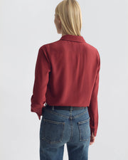 GAIA SLIM SHIRT IN CRIMSON