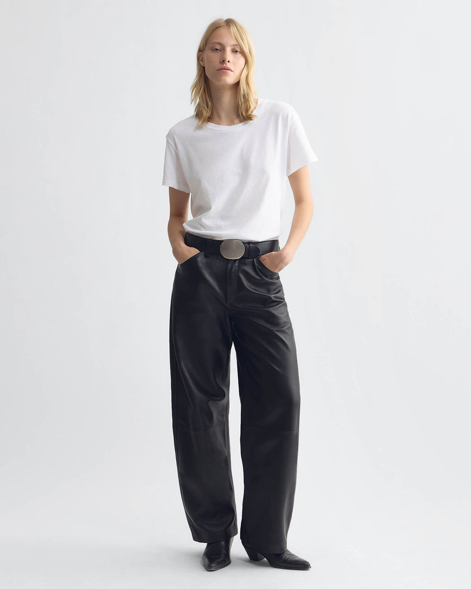 TRIBECA LEATHER PANT IN BLACK