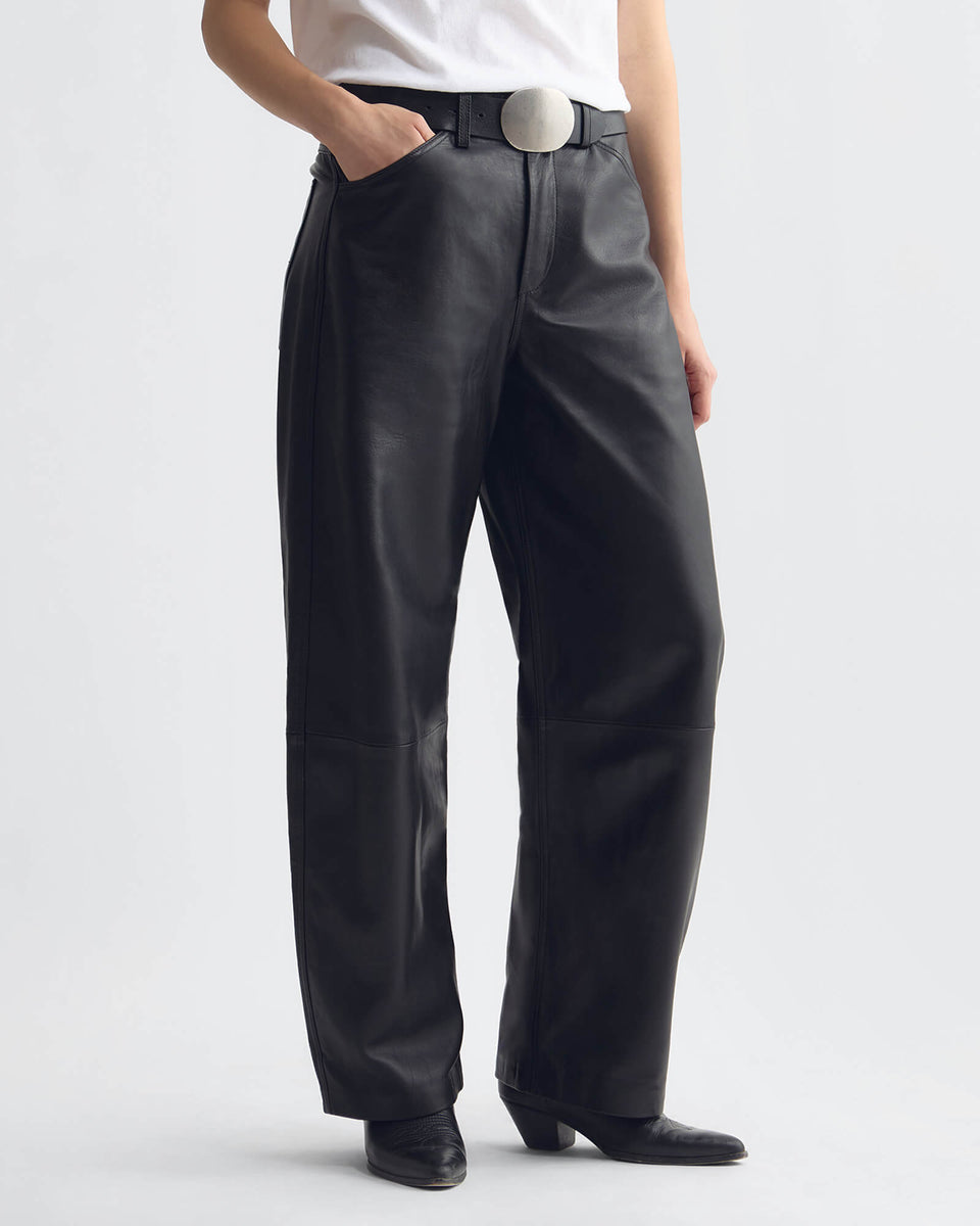 TRIBECA LEATHER PANT IN BLACK