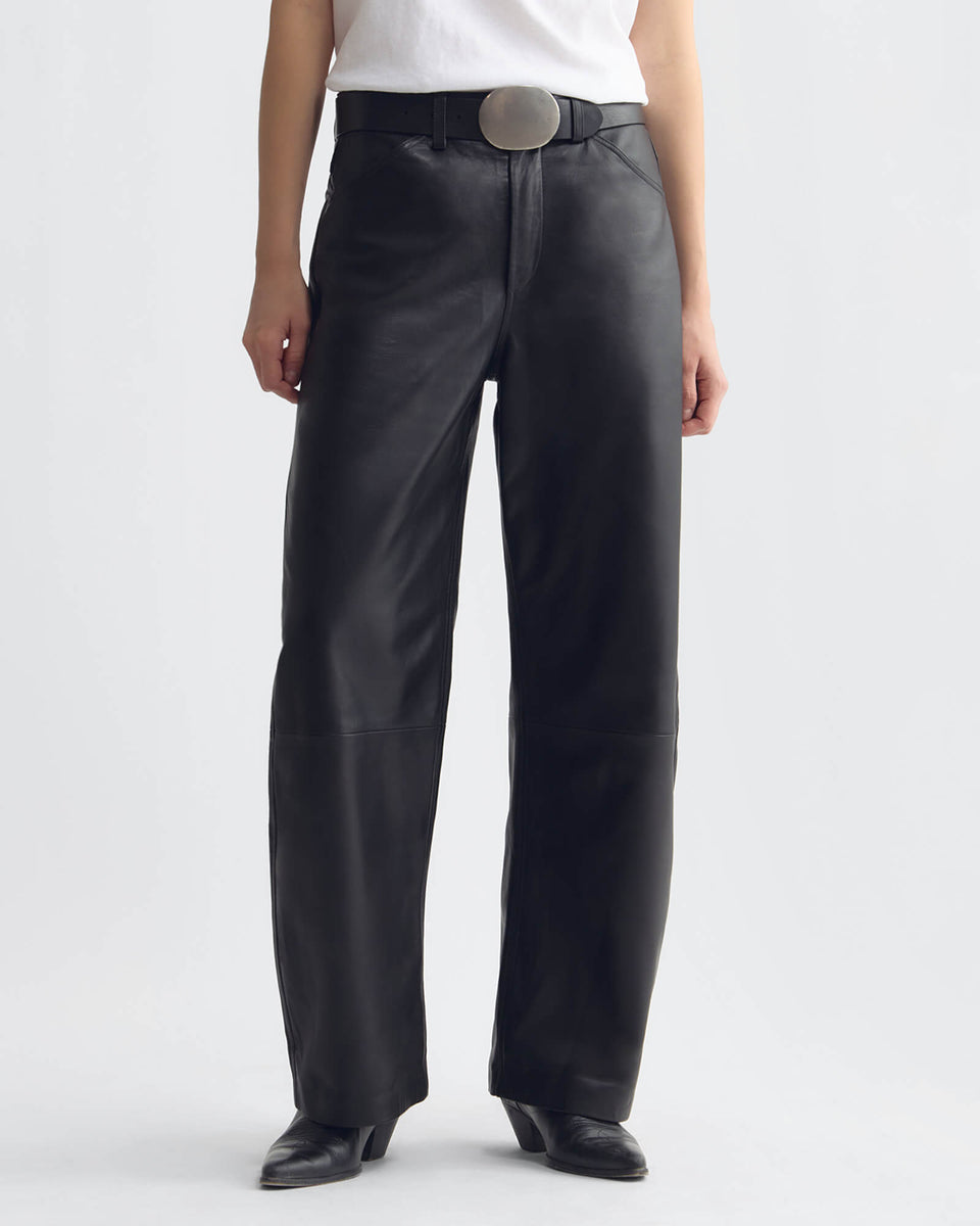 TRIBECA LEATHER PANT IN BLACK