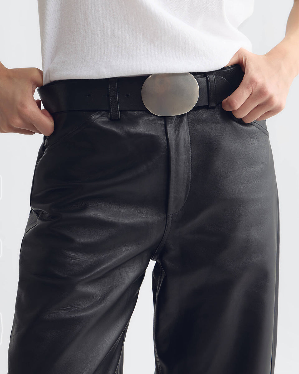 TRIBECA LEATHER PANT IN BLACK
