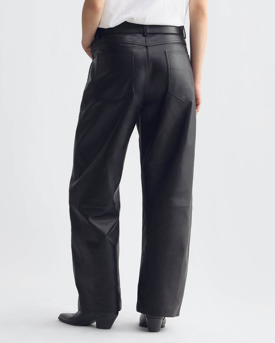 TRIBECA LEATHER PANT IN BLACK