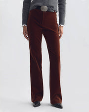CORETTE VELVET PANT IN BURNT SIENNA
