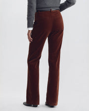 CORETTE VELVET PANT IN BURNT SIENNA