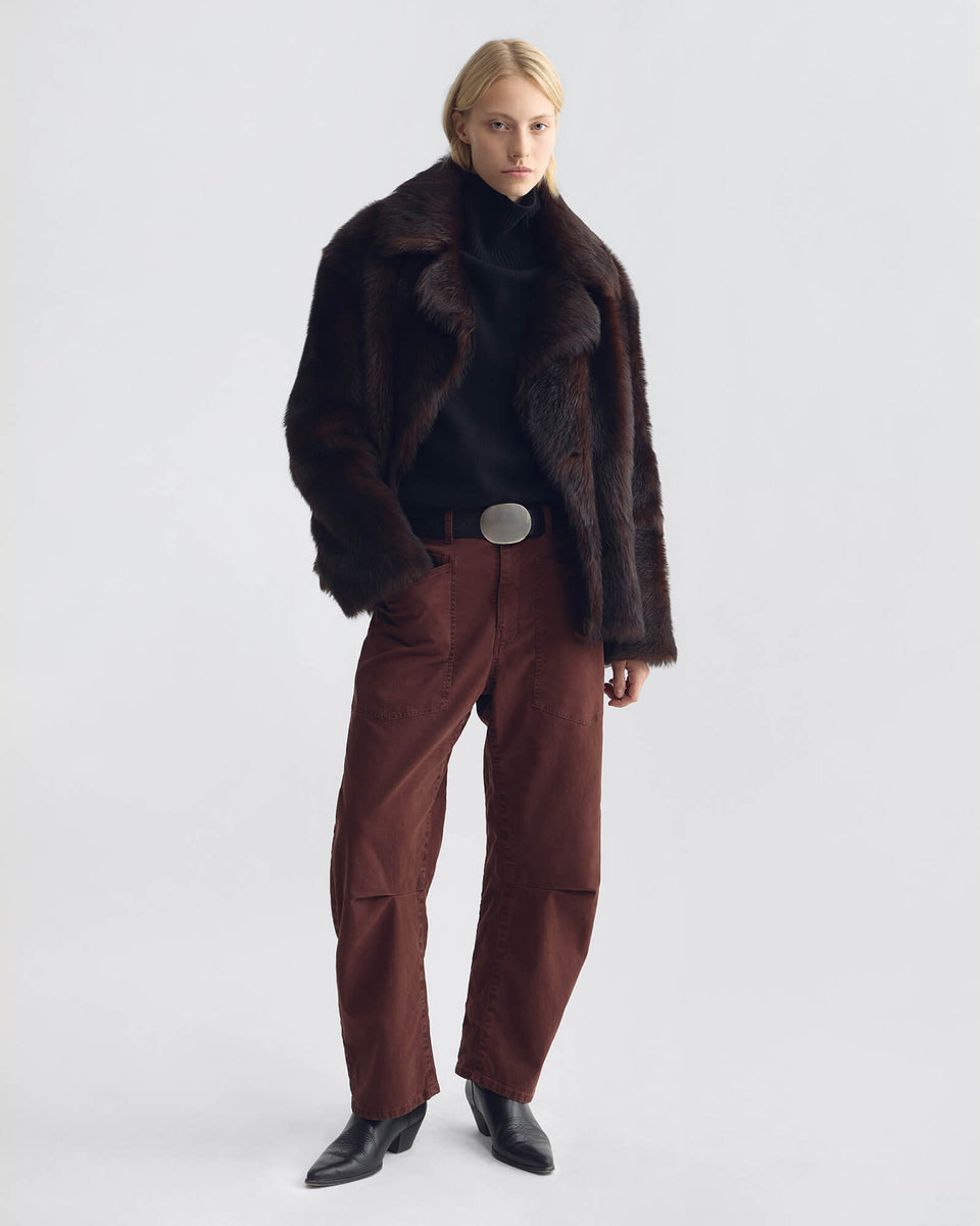 SHON COTTON PANT IN CABERNET