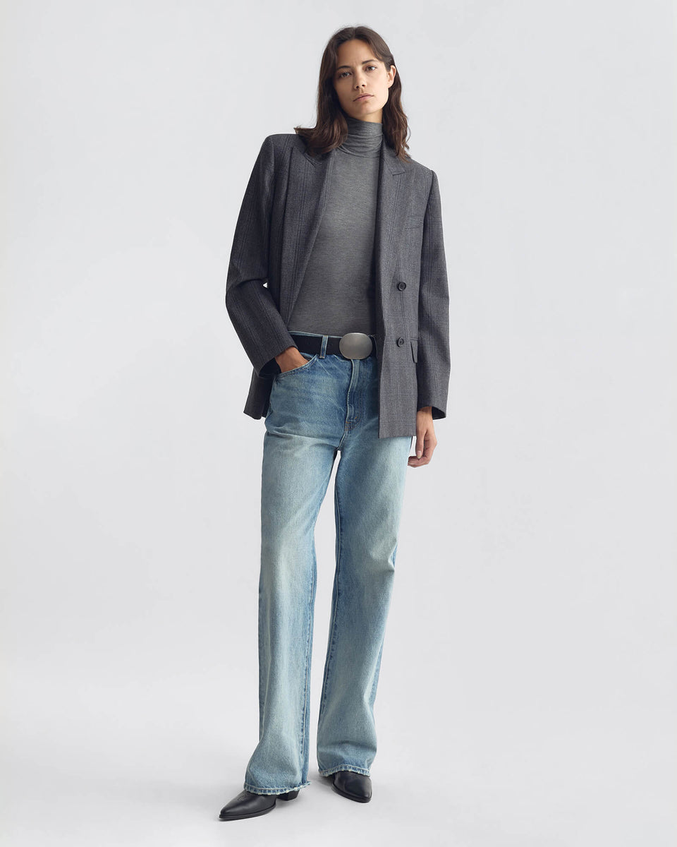 KERIA TOP IN DARK HEATHER GREY