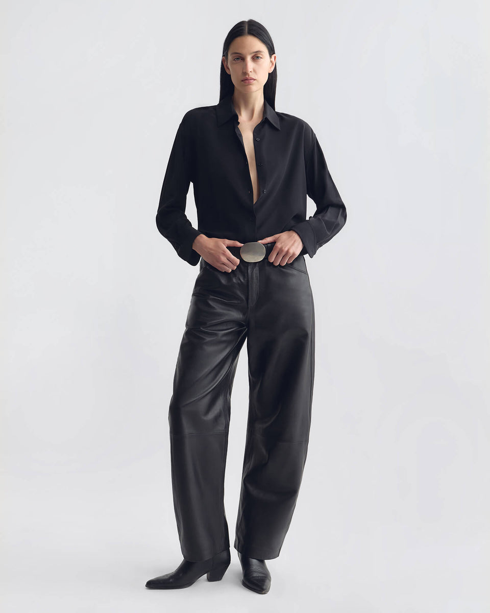THELMA SILK SHIRT IN BLACK