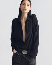 THELMA SLIM SHIRT IN BLACK