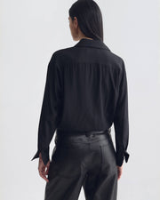 THELMA SILK SHIRT IN BLACK