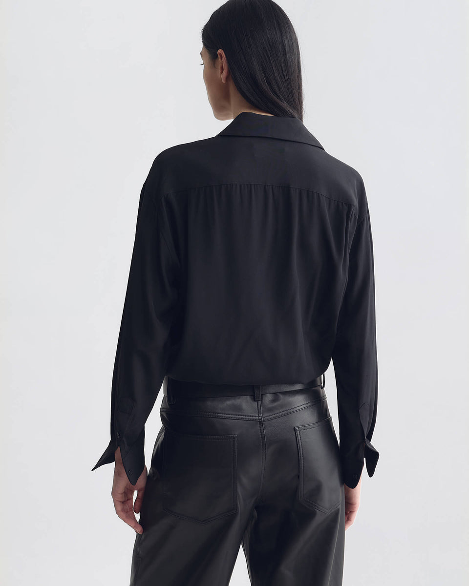 THELMA SILK SHIRT IN BLACK