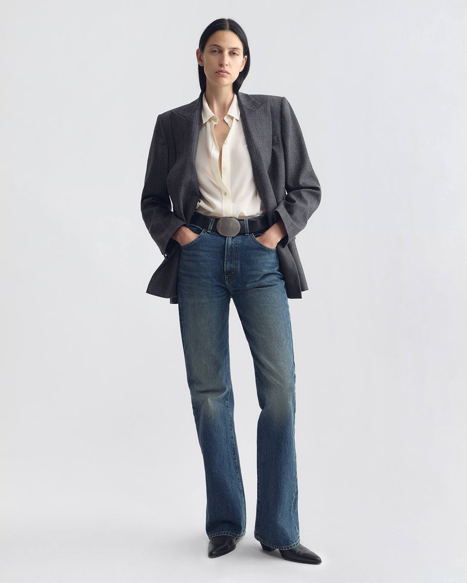 THELMA SILK SHIRT IN IVORY