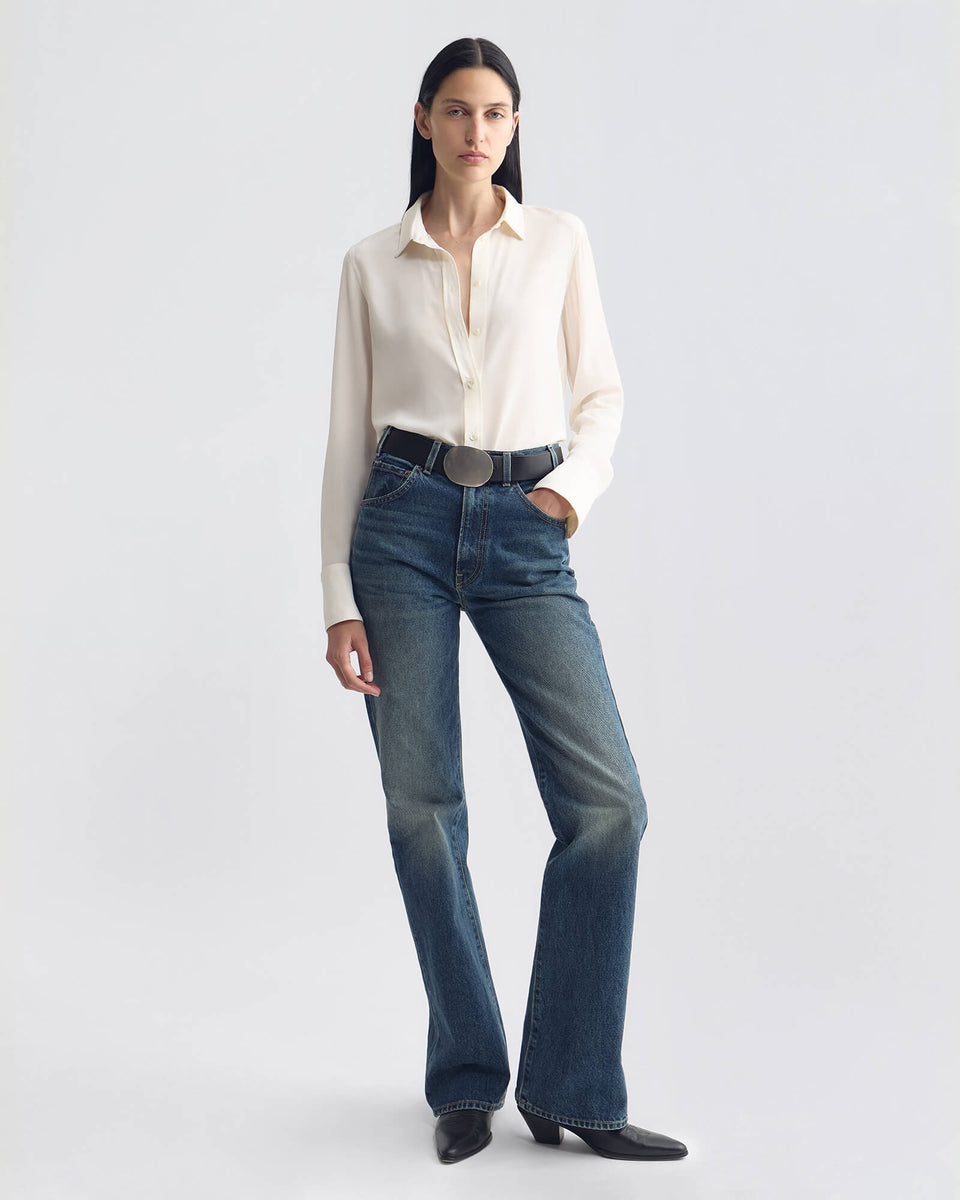 THELMA SILK SHIRT IN IVORY