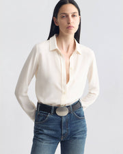 THELMA SILK SHIRT IN IVORY