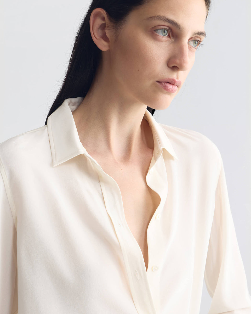 THELMA SILK SHIRT IN IVORY