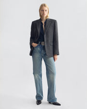 GAIA SILK SHIRT IN MARINE BLUE