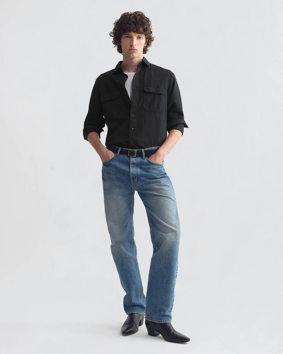 CARMINE UTILITY SHIRT IN JET BLACK