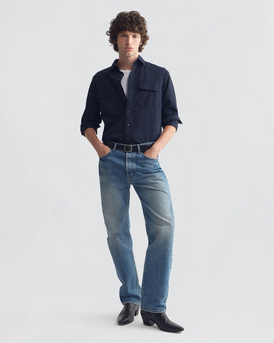 CARMINE UTILITY SHIRT IN JET BLACK