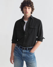CARMINE UTILITY SHIRT IN JET BLACK
