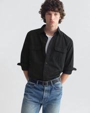 CARMINE UTILITY SHIRT IN JET BLACK