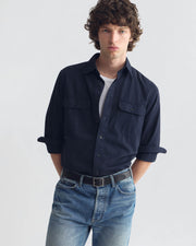 CARMINE UTILITY SHIRT IN JET BLACK
