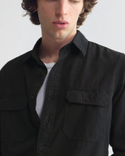 CARMINE UTILITY SHIRT IN JET BLACK