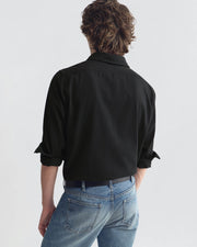 CARMINE UTILITY SHIRT IN JET BLACK