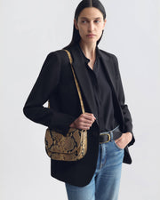 FRANCOISE BAG IN TAUPE SNAKESKIN