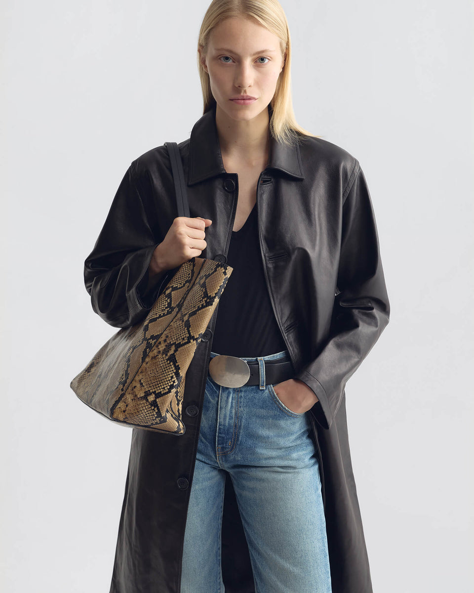 MEDIUM KEITH BAG IN TAUPE SNAKESKIN