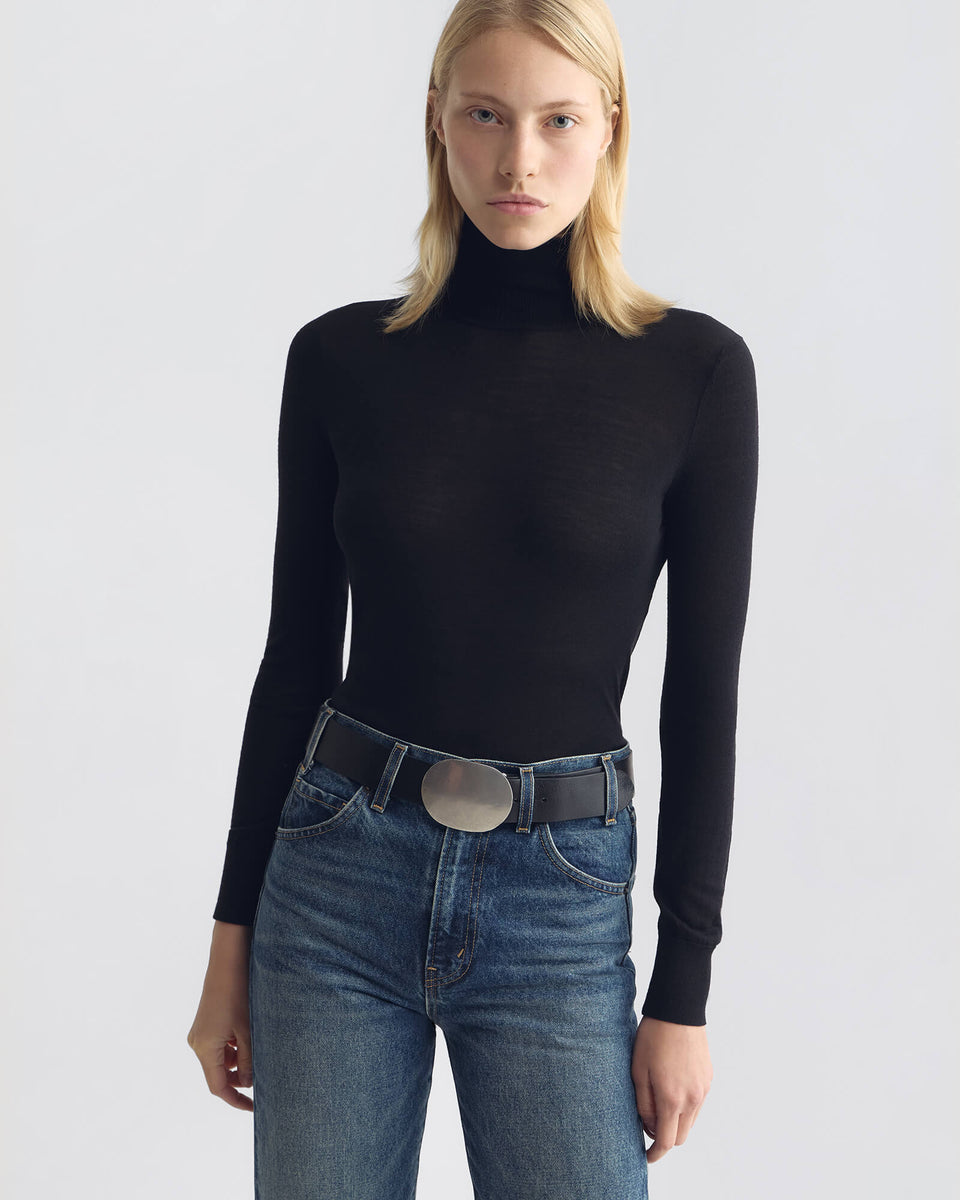 LARKIN WOOL SWEATER IN BLACK